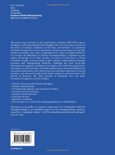 Handbook of Medical Neuropsychology: Applications of Cognitive Neuroscience Handbook of Medical Neuropsychology: Applications of Cognitive Neuroscience