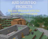 Minecraft Redstone Essentials and Must Do Projects