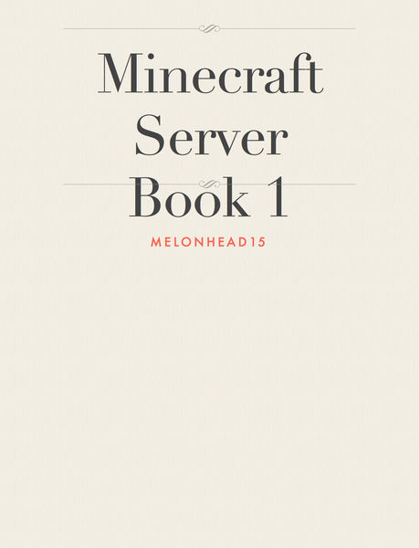 Minecraft Server Book 1