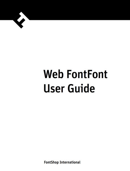 Web FontFont User Guide