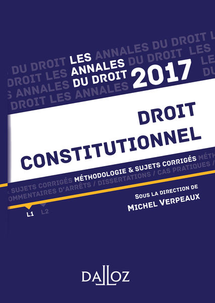 Annales Droit constitutionnel 2017