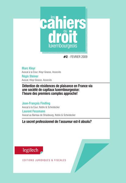 Cahier du droit luxembourgeois n°2