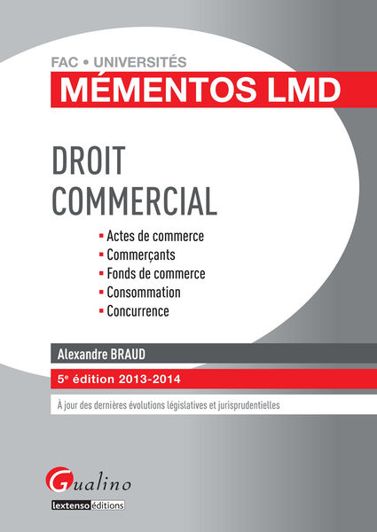 Droit commercial 2013 2014