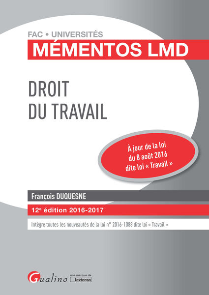 Droit du travail 2016 2017