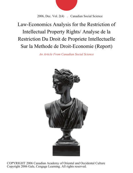Law-Economics Analysis for the Restriction of Inte... 1 Law Economics Analysis for the Restriction of Inte...