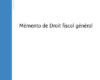 memento de droit fiscal general