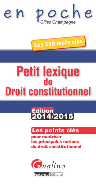 Petit lexique de droit constitutionnel 2014 2015