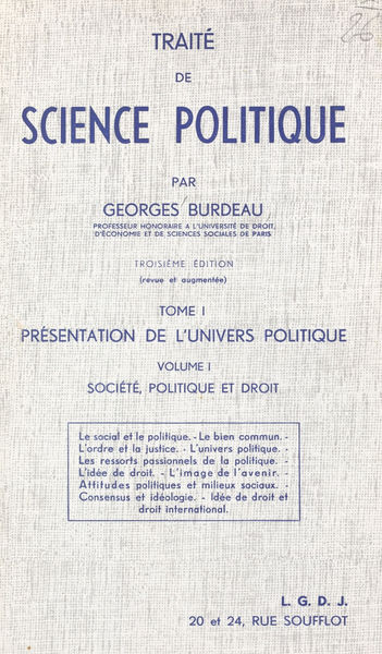 Traité de science politique (1.1). Présentation de...