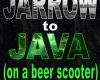 from jarrow to java on a beer scooter