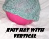 knit hat with vertical zigzag design
