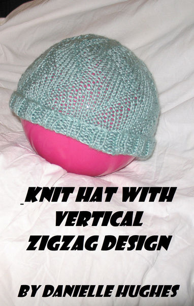 Knit Hat with Vertical Zigzag Design