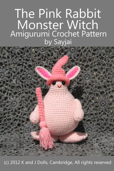 The Pink Rabbit Monster Witch Amigurumi Crochet Pa...