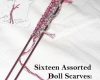 sixteen assorted doll scarves extreme vintage kni