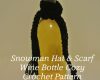 snowman hat scarf wine bottle cozy crochet patte