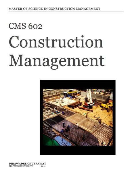 CMS 602 Construction Management