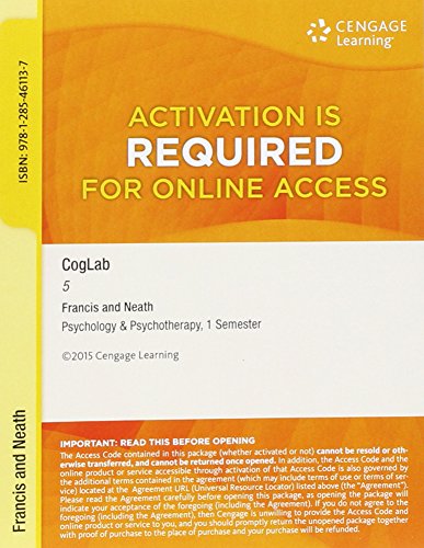 Bundle: Cognitive Psychology: Connecting Mind, Research and Everyday Experience, Loose Leaf Version, 4th + COGLAB 5, 1 term (6 months) Printed Access Card