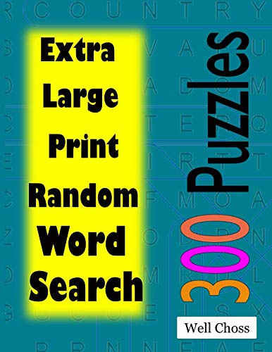 Extra Large Print Random Word Search: Big Font Find a Word for Adults & Seniors