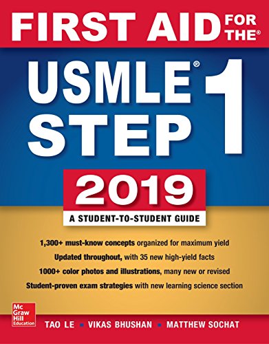 First Aid for the USMLE Step 1 2019,  Twenty ninth edition