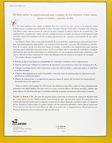 Recetas Nutritivas Que Curan, 4th Edition: Guia practica de la A hasta la Z para disfrutar de una burna salud convitaminas,  minerales, hierbas y ... Healing: (Spanish)) (Spanish Edition)