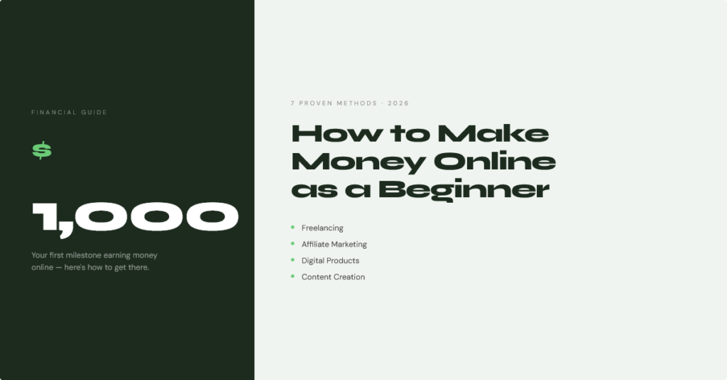 How to Make Your First $1,000 Online: 7 Realistic Methods That Actually Work